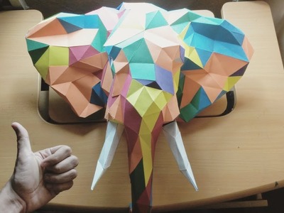 Como hacer un Elefante 3D con papel fácil y rápido