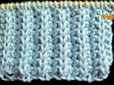 Cómo Tejer FALSO PUNTO INGLÉS - How to knit False English Rib - 2 agujas (468)