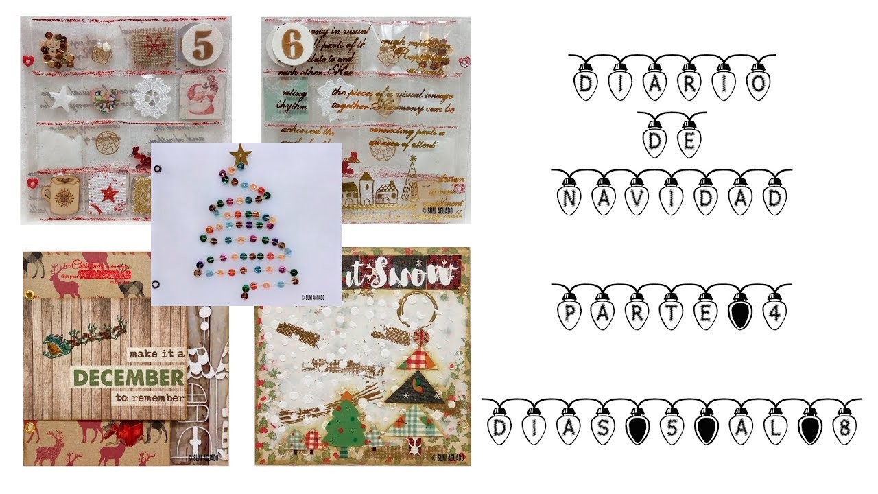 Diario de Navidad días 5 al 8 - December Daily - Mixed Media, scrapbooking