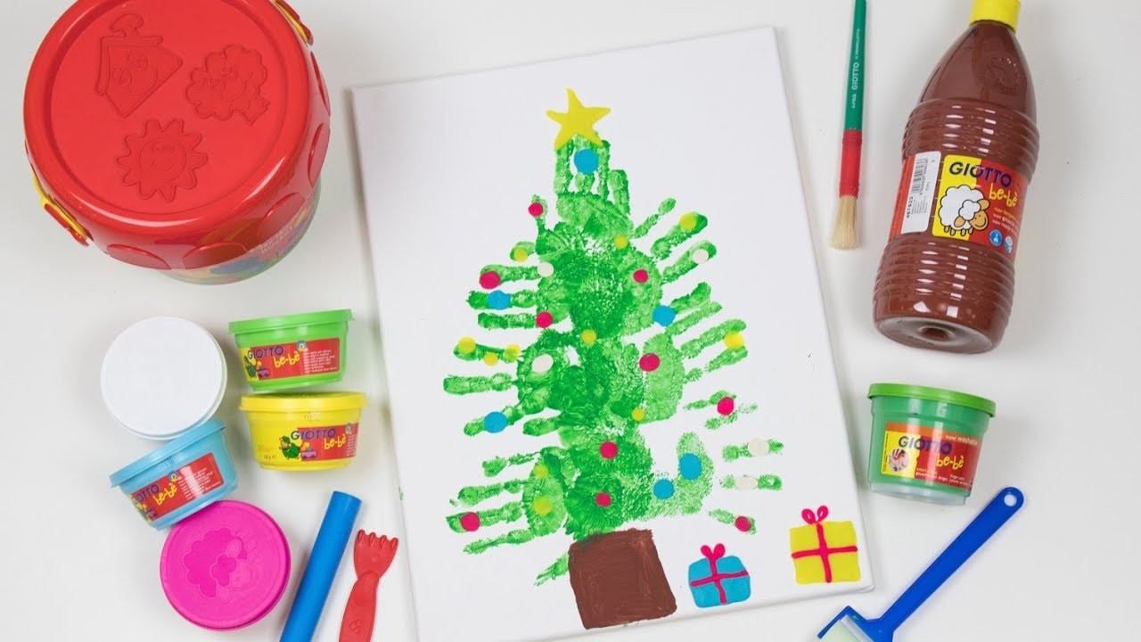Dibujo árbol de navidad | Manualidades de navidad para niños 3 años