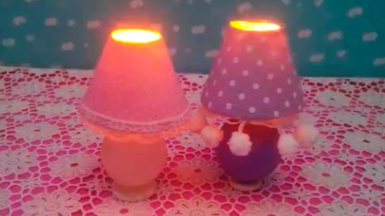 DIY:Abajour com Luz para Boneca Barbie.Miniature Lamp for Dolls