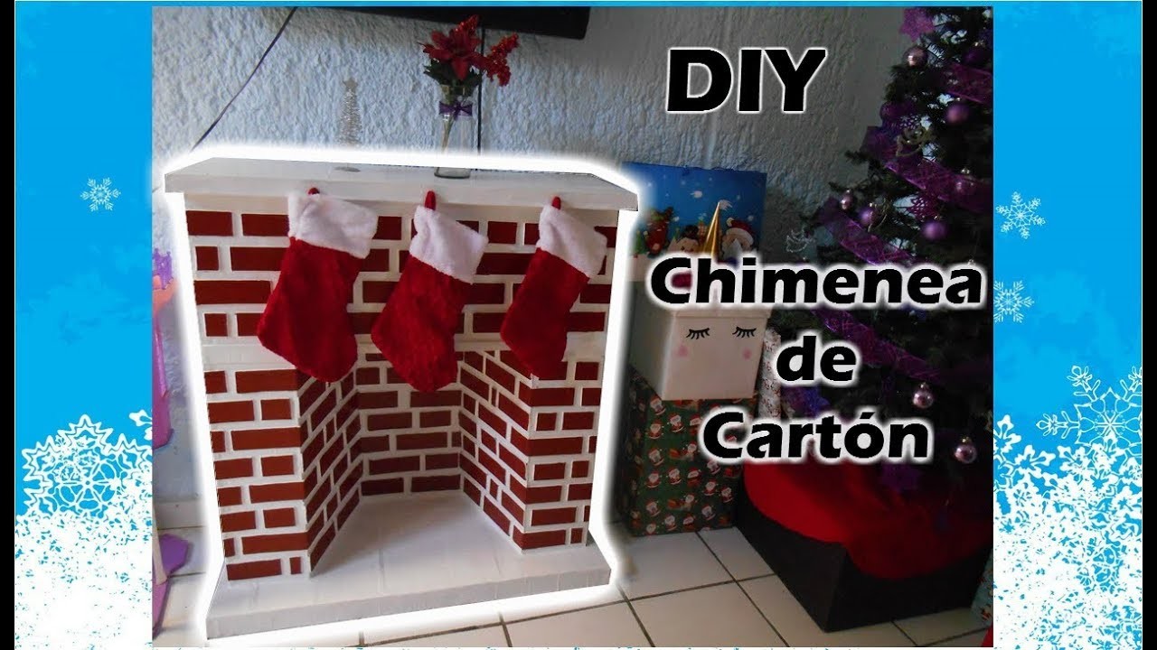 DIY Chimenea Decorativa de Carton. Christmas Decoration
