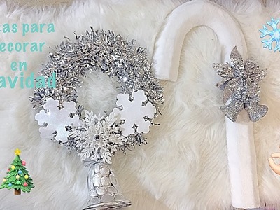 DIY-Ideas para decorar la entrada de tu casa en Navidad con cositas del Dollar Tree.Christmas ideas