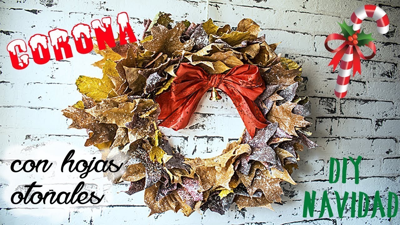 Diy Navidad ???? Corona hojas secas ????