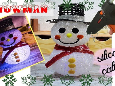 Diy Navidad ☃️ Muñeco de nieve con silicona caliente