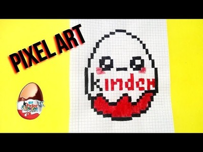 Draw Handmade Pixel Art- Como  dibujar Huevo Kinder Kawaii