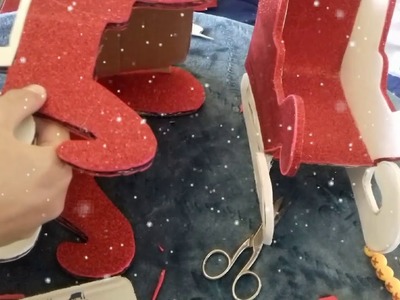 Especial Navidad: precioso trineo de cartòn para regalar o decorar