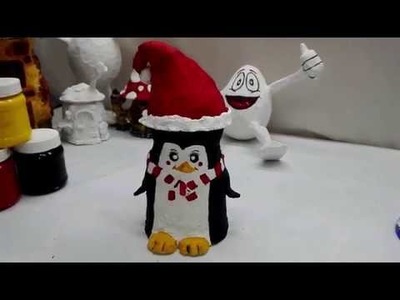 Figura de porcelana DIY ( PINGÜINO) Dulcero