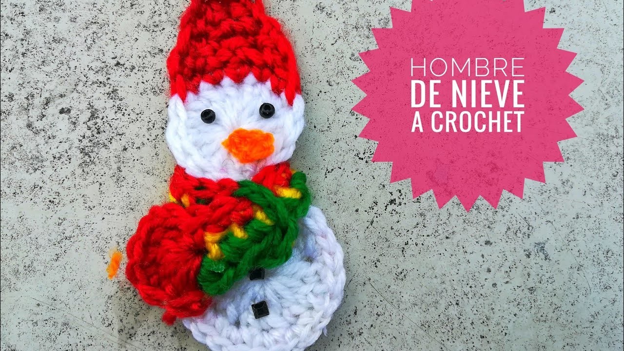 ¡Cómo hacer un hombre de nieve tejido a crochet! "snowman ornament crochet"