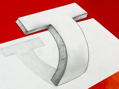 Ilusiones Opticas | Dibujando letra T en 3D Realista