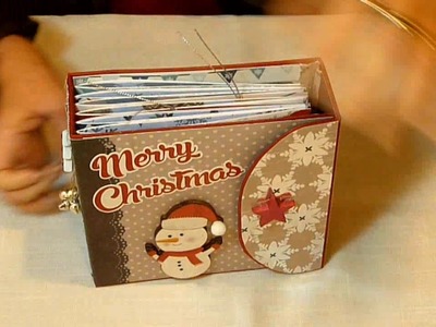 MiniAlbum scrapbook Navidad 2. Álbum navidad scrapbook. Regalo de navidad