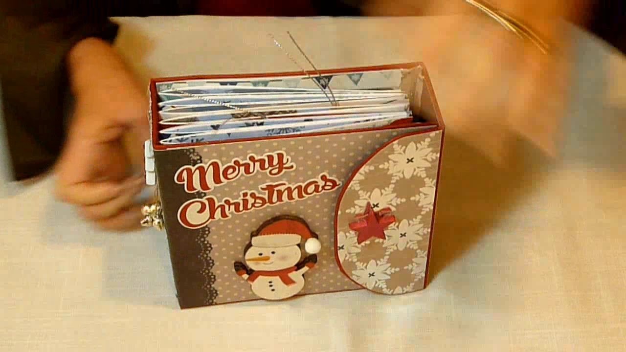 MiniAlbum scrapbook Navidad 2. Álbum navidad scrapbook. Regalo de navidad