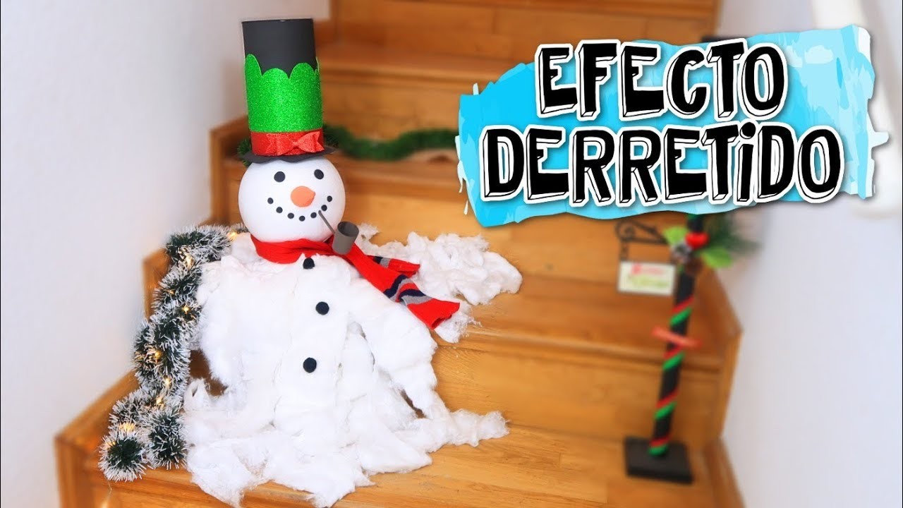 Muñeco de nieve derretido | Manualidades fáciles para Navidad