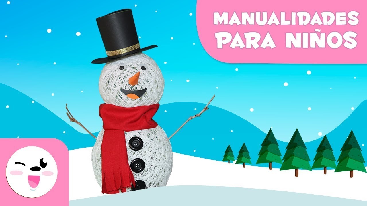 Muñeco de nieve - Manualidades navideñas para niños