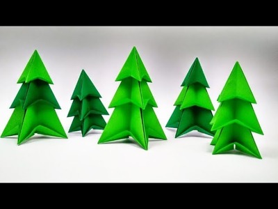 Origami Christmas Tree easy  by Yakomoga - Yakomoga Origami Easy tutorial