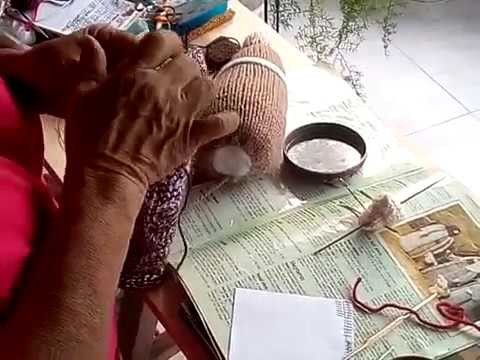 Pesebre tejido a mano #2, técnica dos agujas