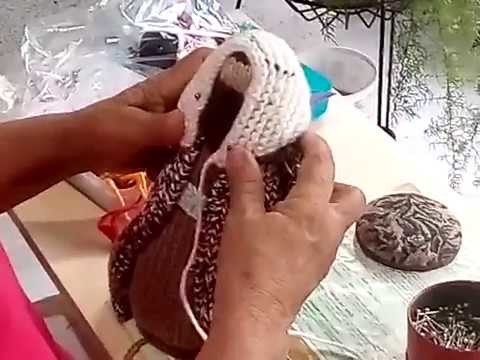 Pesebre tejido a mano #4, técnica dos agujas