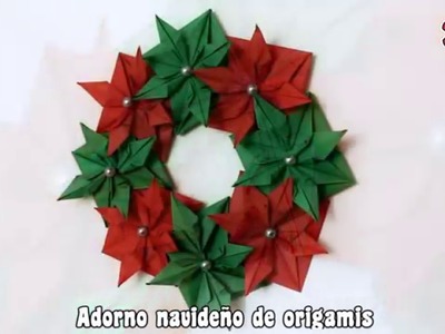 Adorno navideño de origami