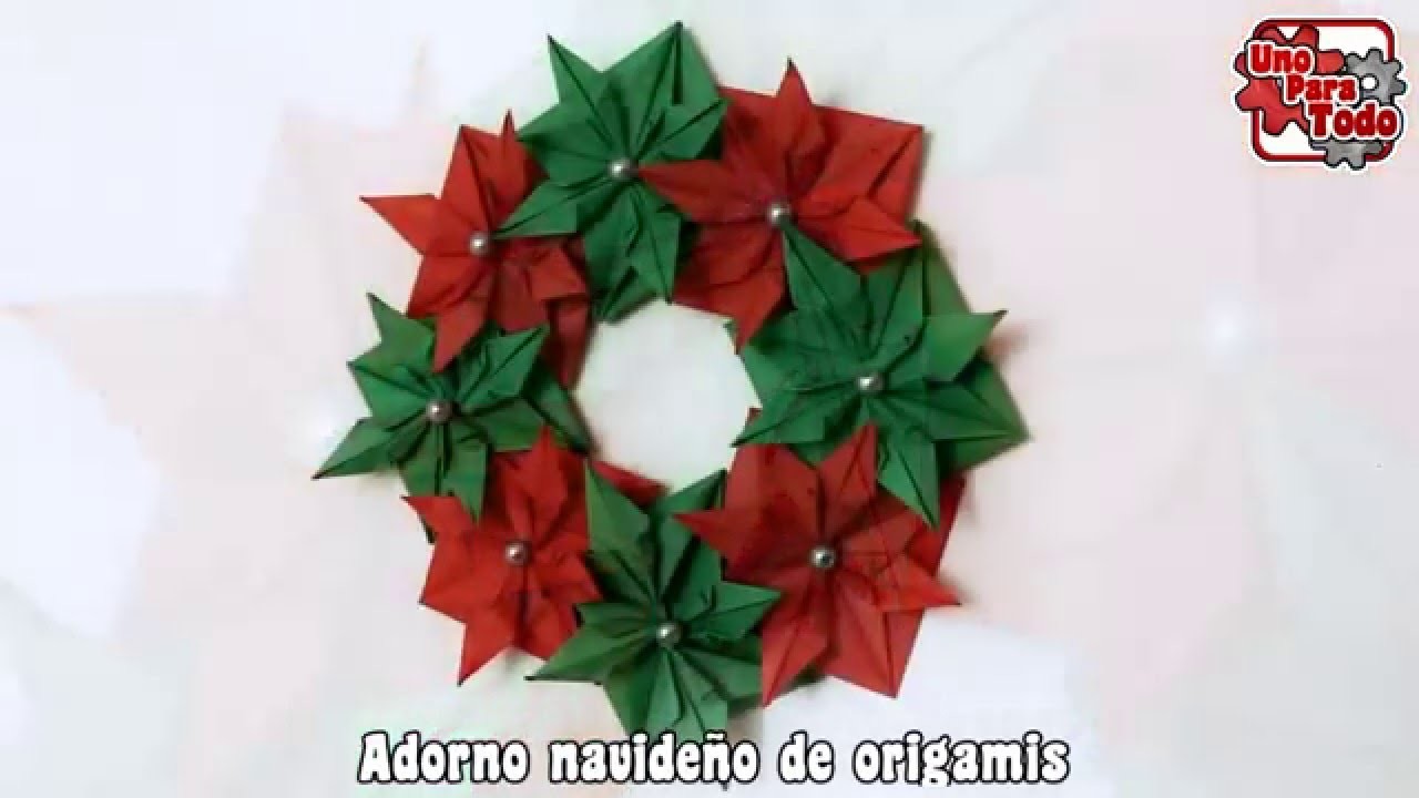 Adorno navideño de origami
