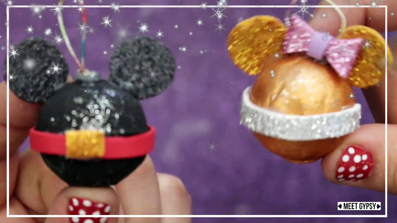 Adornos navideños Mickey Mouse Y Minnie Mouse | Adorno de navidad facil | Adornos de goma eva