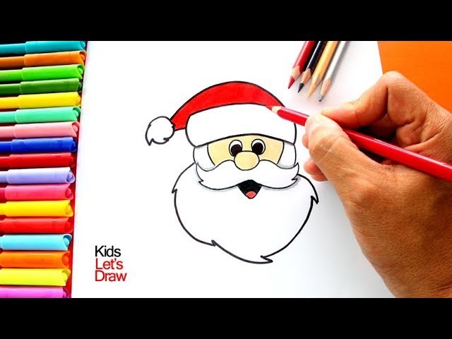 Aprender a dibujar a PAPA NOEL muy fácil | How to draw Santa Claus very easy!