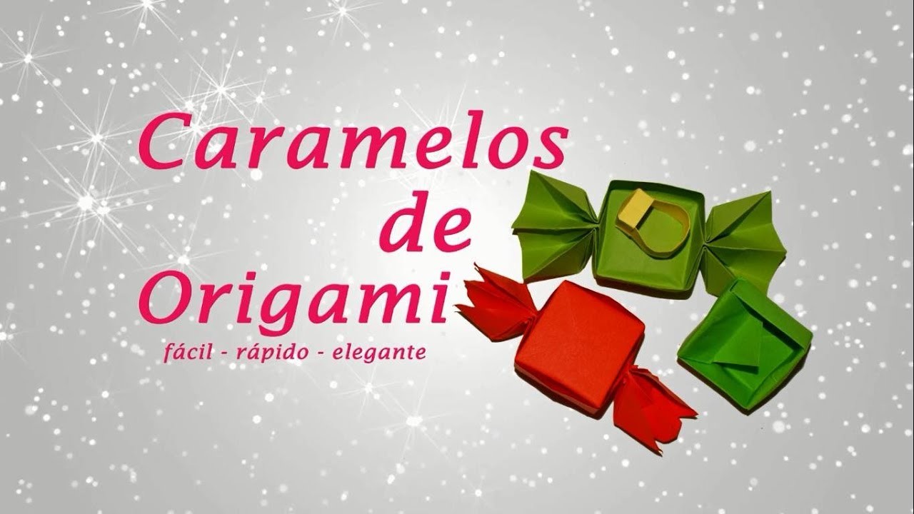 CAJITA EN FORMA DE CARAMELO » Origami Navideño