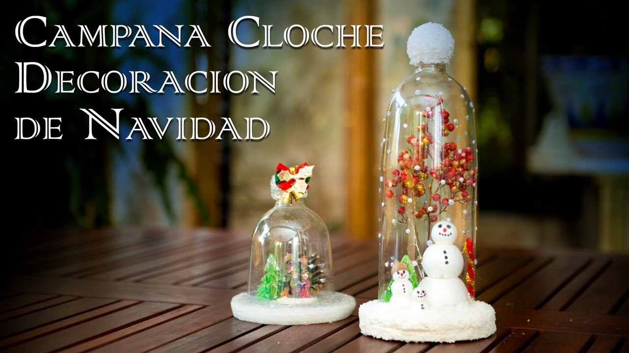 Campana Cloche Decoracion de Navidad con Hombre de Nieve
