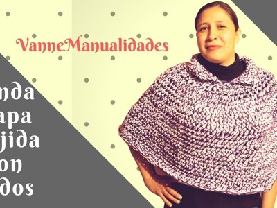 ????????capa tejida con dedos, súper sencilla????????