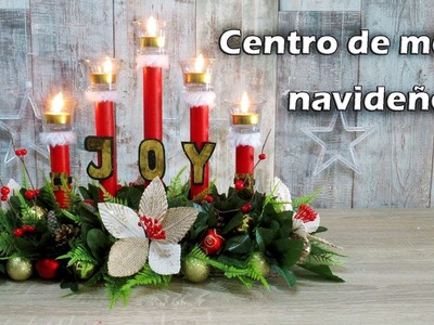 Centro de mesa navideño con tubos de cartón ESPECIAL NOCHE BUENA. Diario de Olga