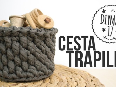 Cesta de trapillo redonda