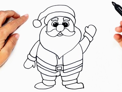 Como dibujar a Papa Noel o Santa Claus