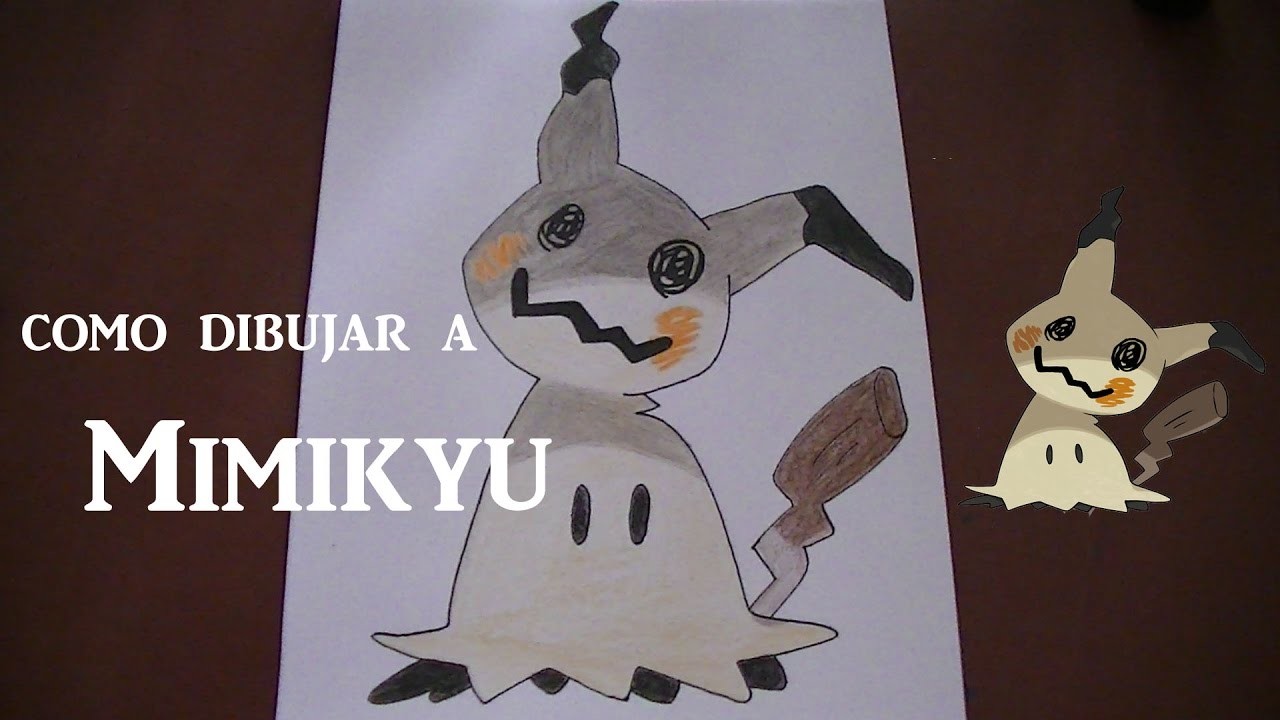 Como dibujar.pintar a Mimikyu - Pokemon