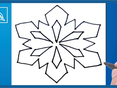 Cómo Dibujar Un Copo De Nieve - How To Draw a Snowflake