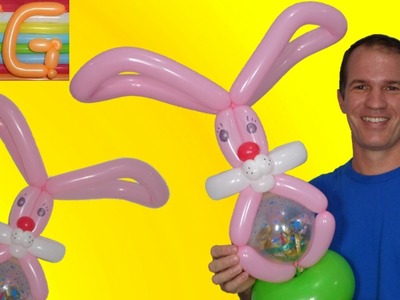 Como hacer un conejo con globos - globoflexia facil - conejos con globos largos