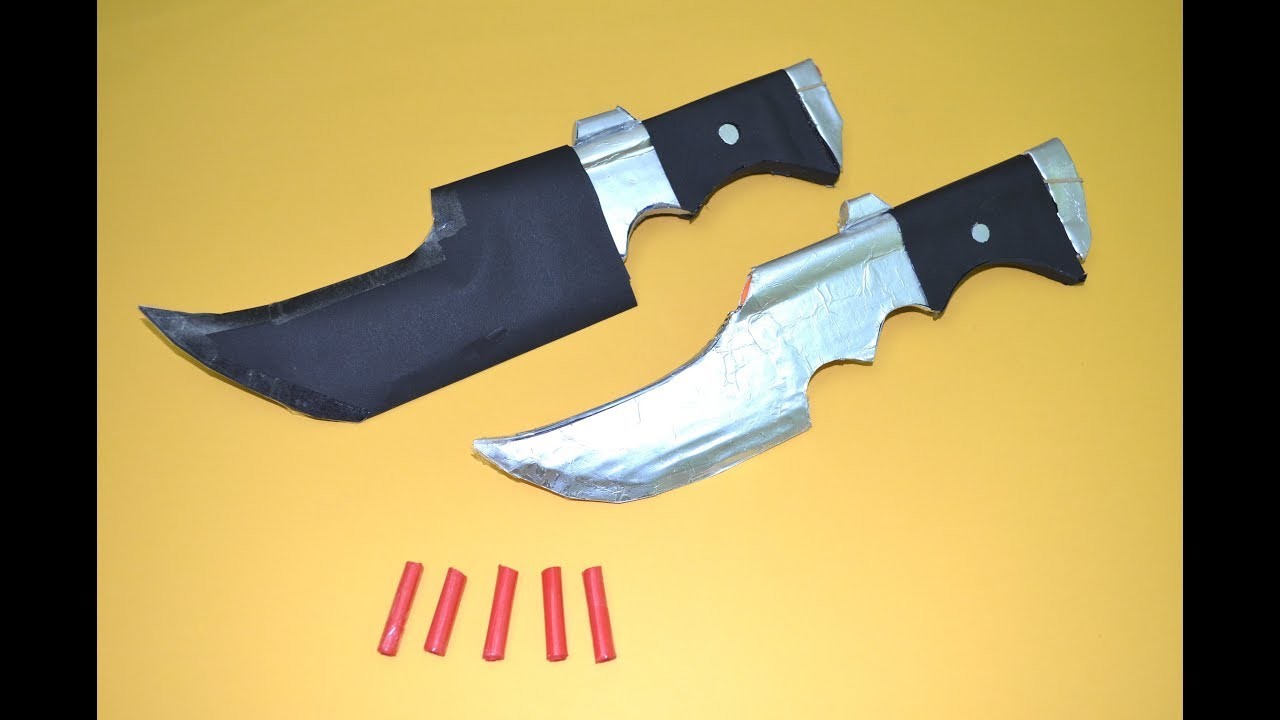 Como hacer un cuchillo pistola de papel - Armas Caseras