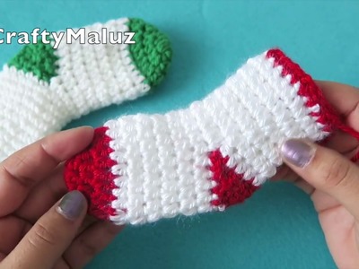 CROCHET TUTORIAL | CALCETÍN TEJIDO PASO A PASO : Calcetín a crochet para bebé 3 a 6 meses