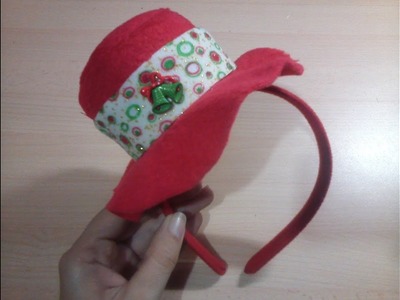 Diadema Navideña con Sombrero - Christmas headband hat