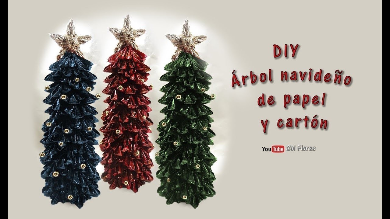 DIY Árbol navideño de papel y cartón - DIY Christmas tree made of paper and cardboard