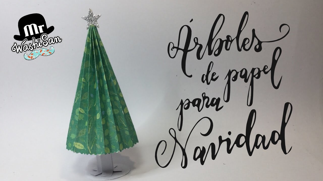 DIY : Árboles de navidad De Papel Decorado de Scrap plegado