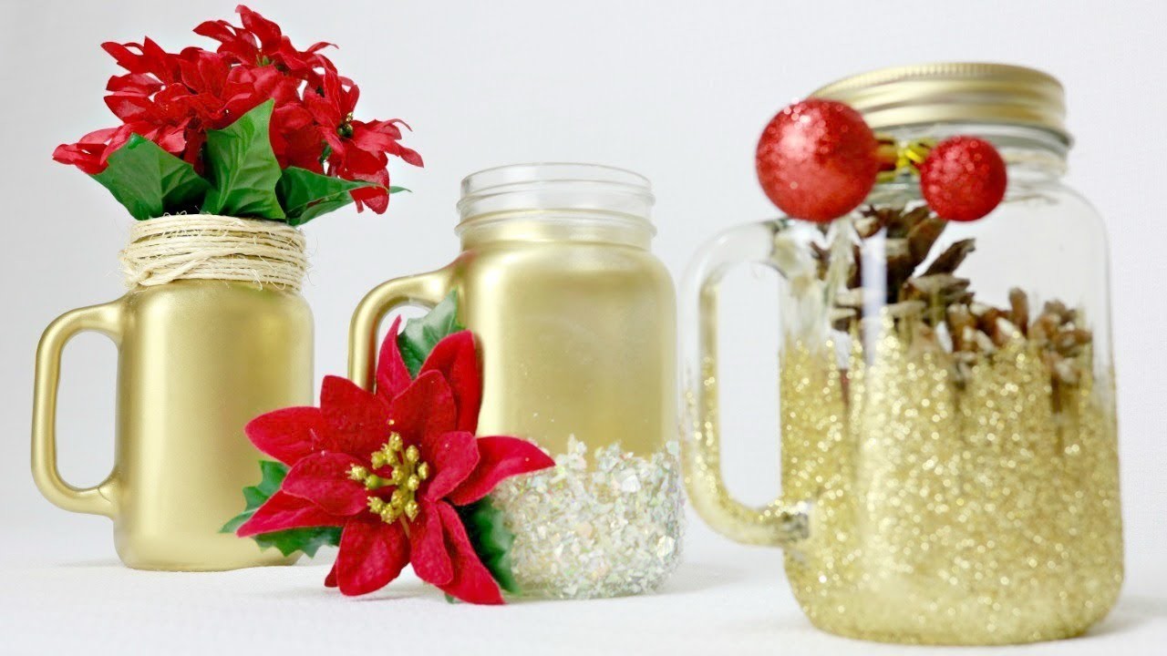DIY Decoraciones económicas para navidad en tarros???? FantasticAzul