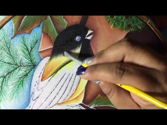 Pintura En Tela Casita De Pajaritos # 3 Con Cony