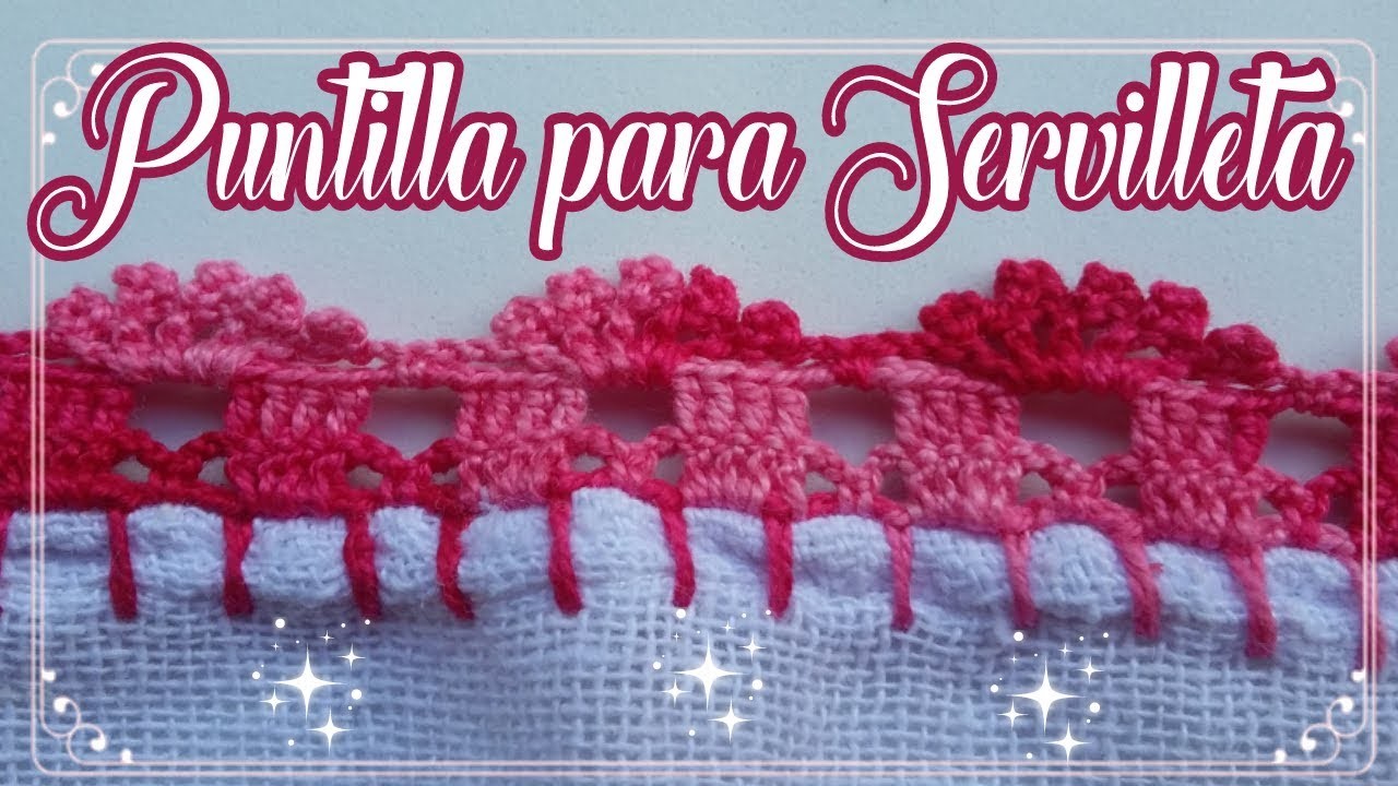 Puntilla para Servilleta fácil en Crochet para Principiantes #25 Puntilla para Servilleta