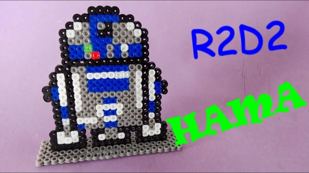 R2D2 STAR WARS Hama Perler (Robot en Hama beads)