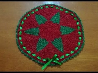 Tapete Redondo a Crochet Navideño Parte 2