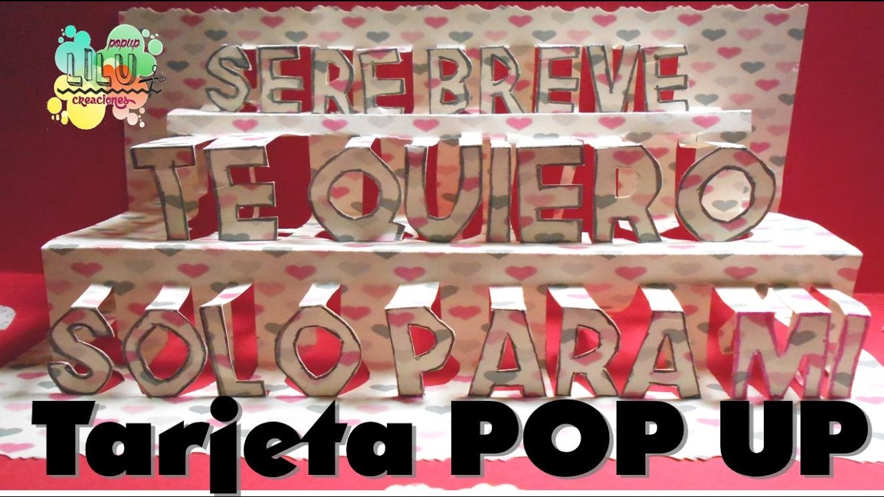 Tarjeta popup  TE QUIERO