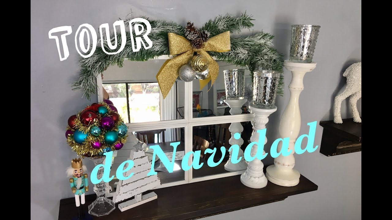 TOUR DE NAVIDAD 2017????⛄ CHRISTMAS HOME TOUR | SALA DE TV, COMEDOR Y COCINA