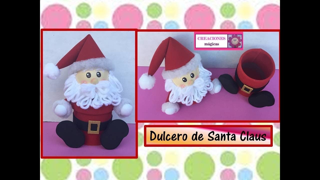 ♥♥tutorial navideño No. 4♥Dulcero de santa Claus♥Creaciones mágicas♥♥