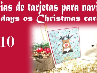 12 dias de tarjetas para Navidad 12 days of Christmas cards ???? #10 tutorial