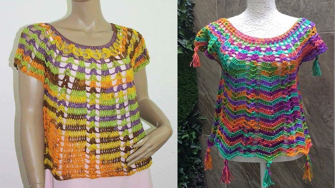 blusas a crochet de verano