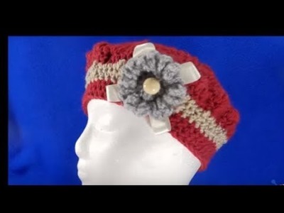 Boina tejida a crochet  para mujer.crochet bonnet hat